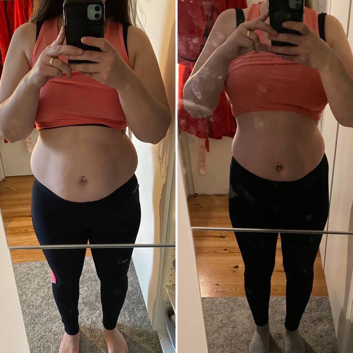 Antes e depois de aluna da Dieta da Selva